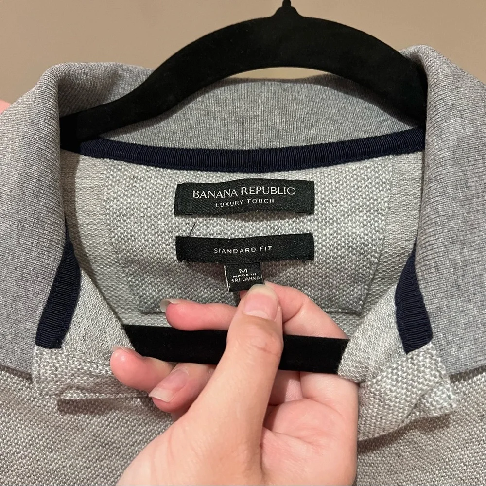 Banana Republic Gray Standard Fit Polo